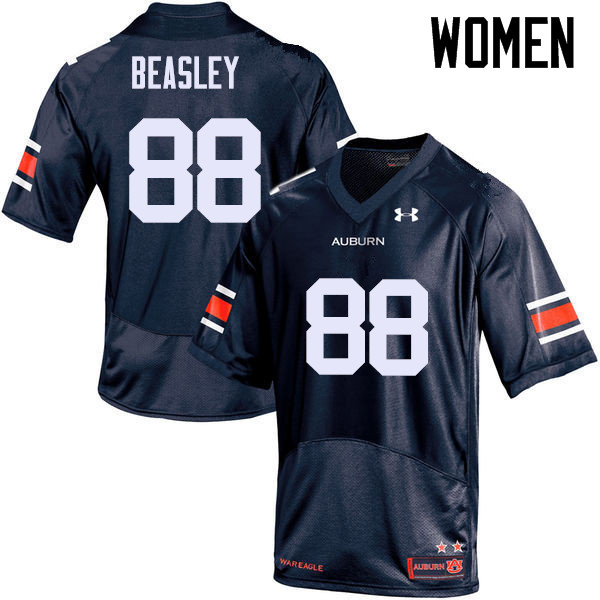 Women Auburn Tigers #88 Terry Beasley College Football Jerseys Sale-Navy